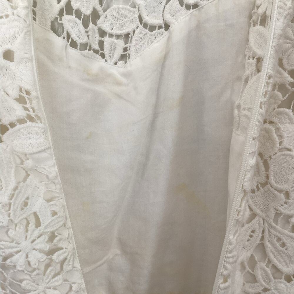 JOIE Celedonia Lace Illusion White Tiered Formal Dress Size 6 | Altered - Picture 10 of 11